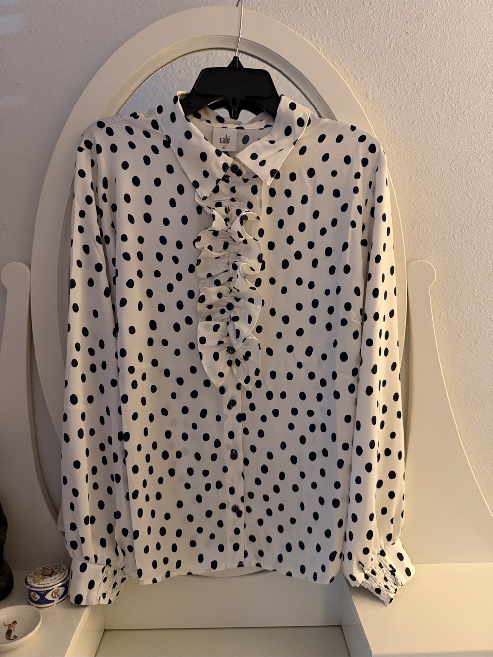 💗 CAbi Spring 2025 Charming Blouse Polka Dot, Style 6709💗